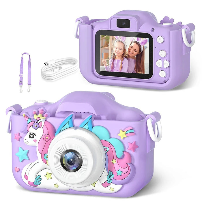 Kids HD Unicorn Digital Camera With Fun Frames And Games