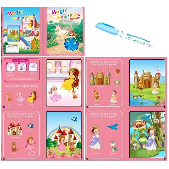 Reusable Magic Water Drawing Book With Pen