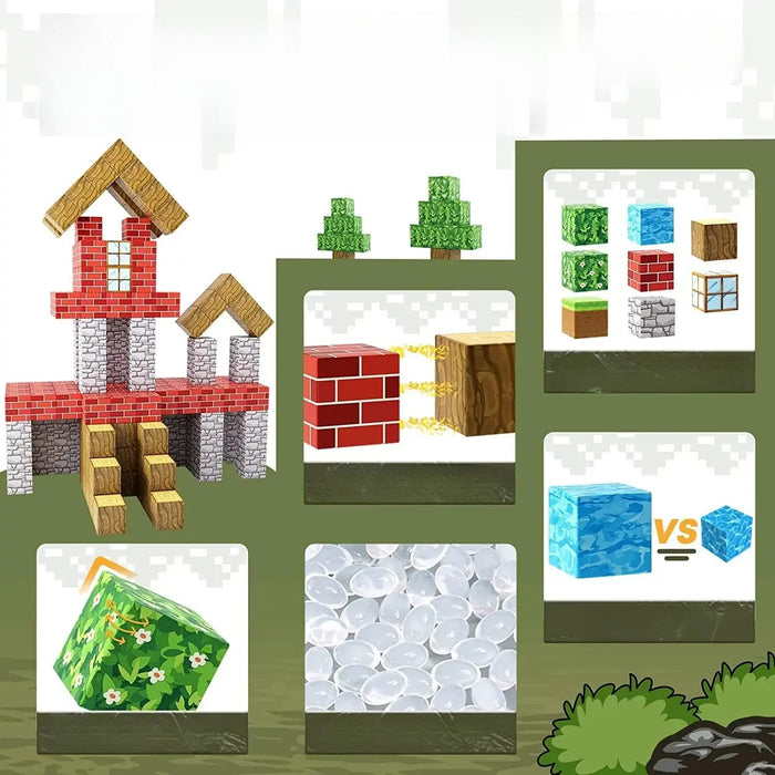 3D Pixel Building Block Set For Creative Play