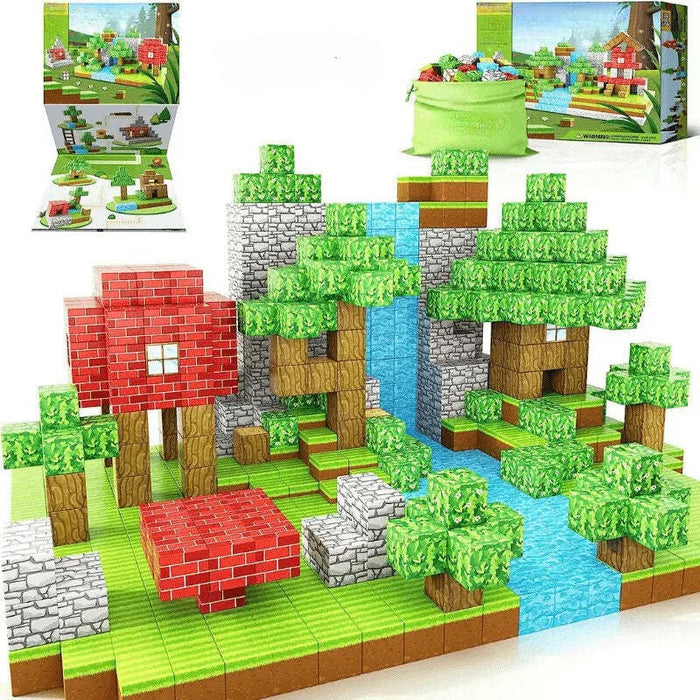 3D Pixel Building Block Set For Creative Play