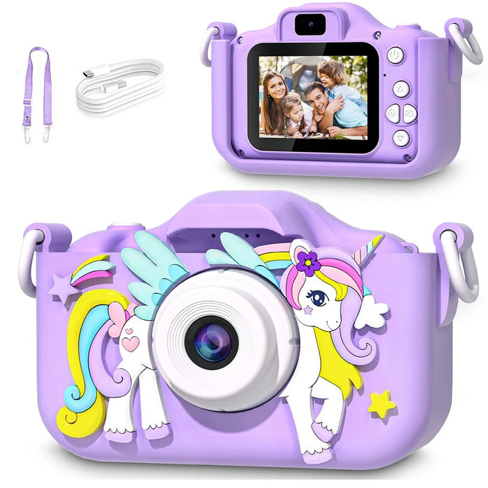 Kids HD Unicorn Digital Camera With Fun Frames And Games