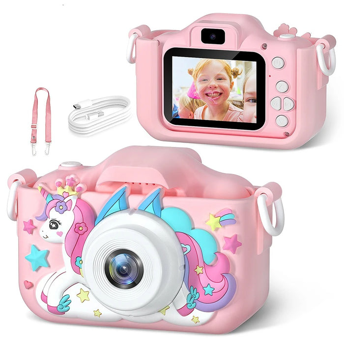 Kids HD Unicorn Digital Camera With Fun Frames And Games