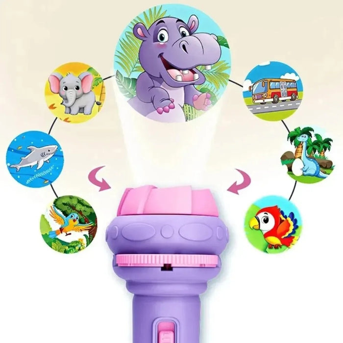 80 Patterns Cartoon Projection Flashlight