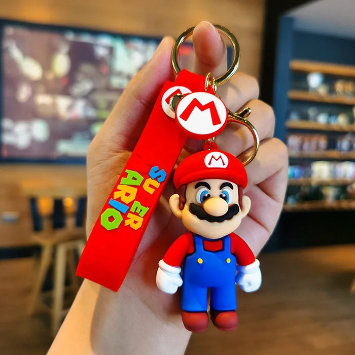 Mario Themed Keychains With Characters