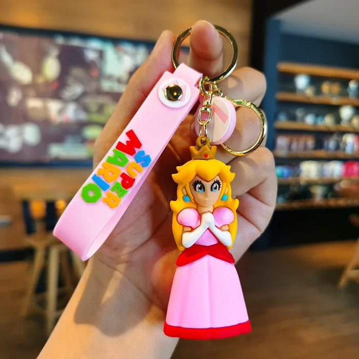 Mario Themed Keychains With Characters