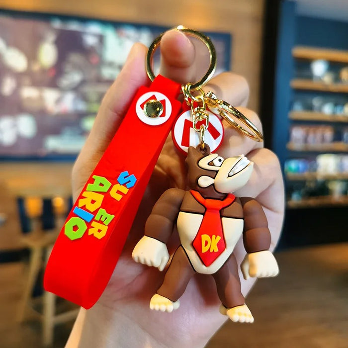 Mario Themed Keychains With Characters