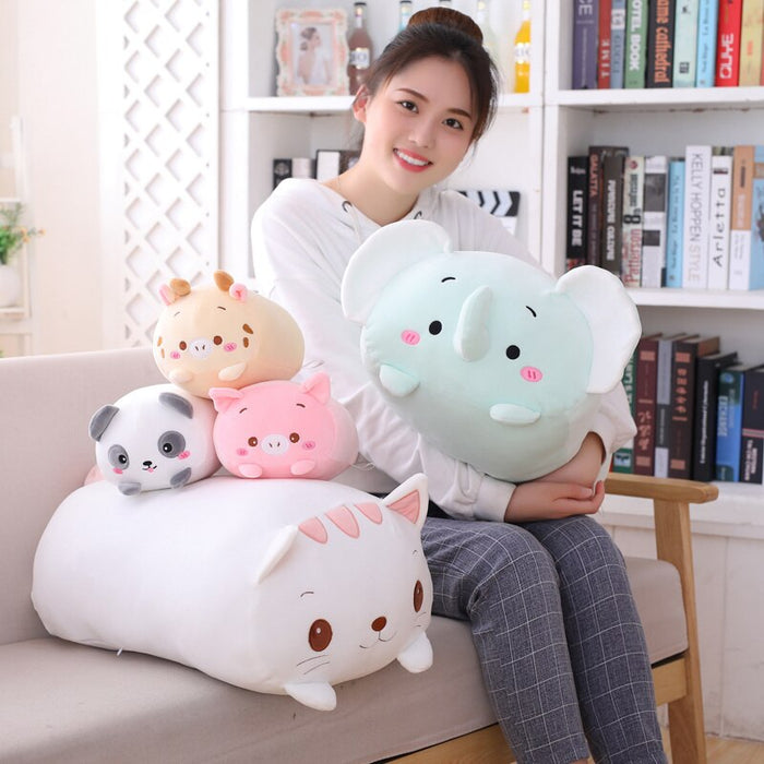 Animal Cartoon Patterned Soft Pillow