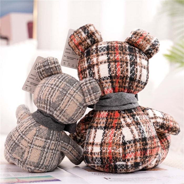 The Wool Plaid Teddy Plush Toy