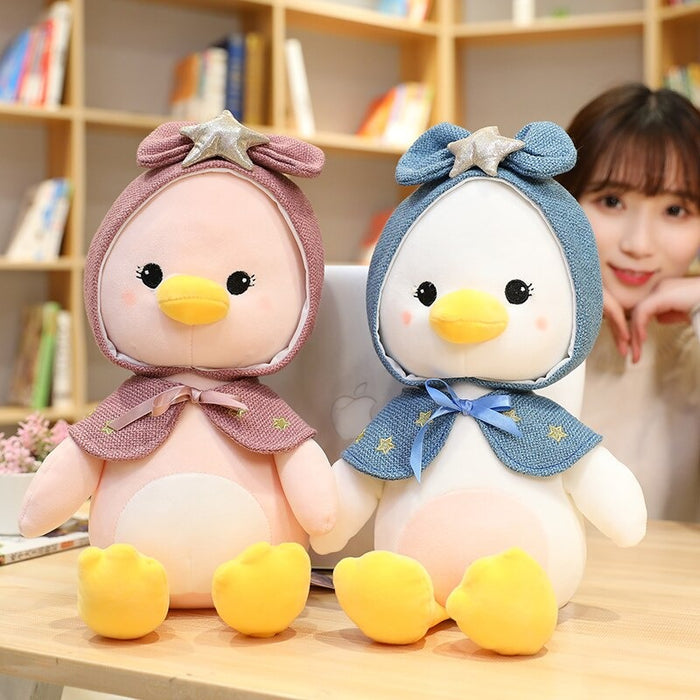 The Duck With Star Plush Pillow