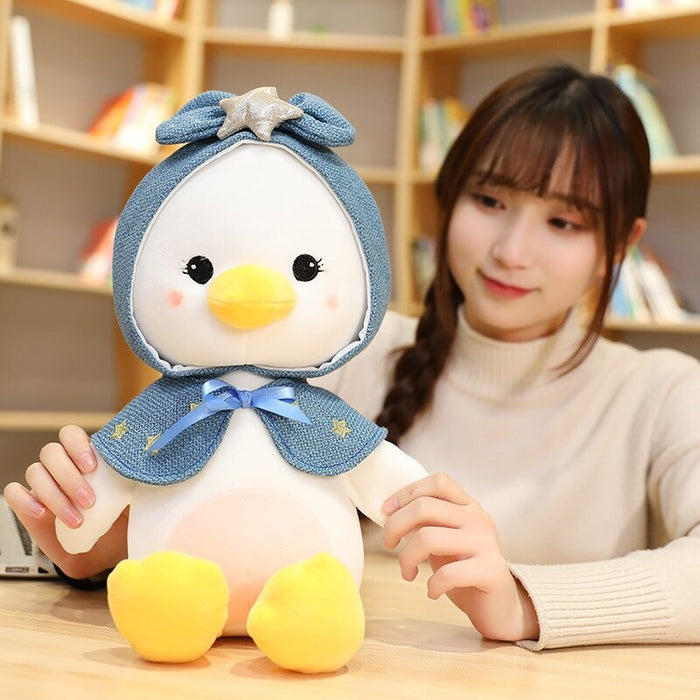 The Duck With Star Plush Pillow