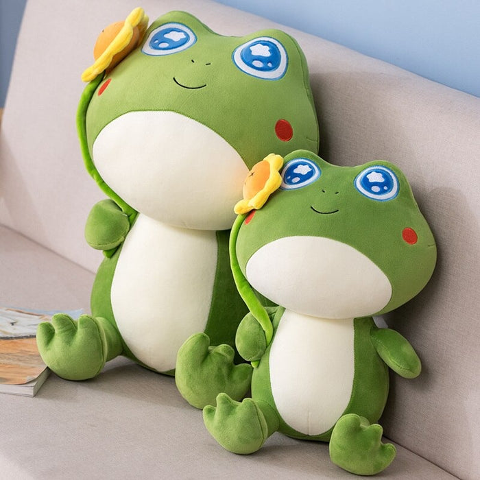 Frog With Sunflower Plush