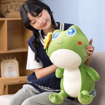 Frog With Sunflower Plush