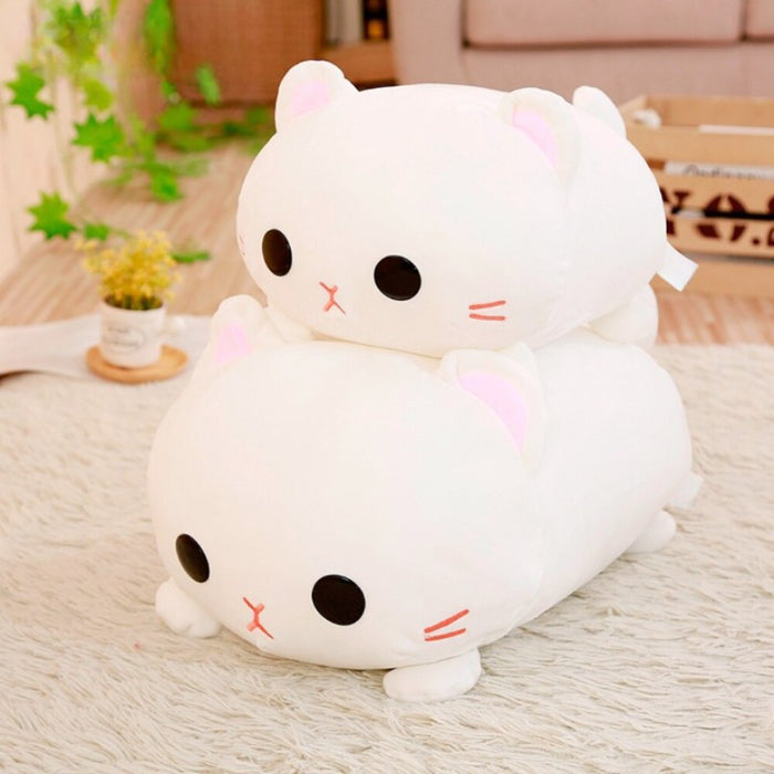 The White Lying Kitten Plush Toy