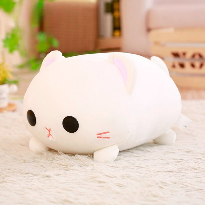 The White Lying Kitten Plush Toy