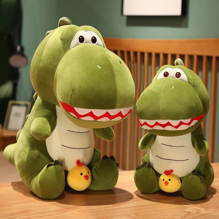 Cartoon Sitting Crocodile Plush Green Toy