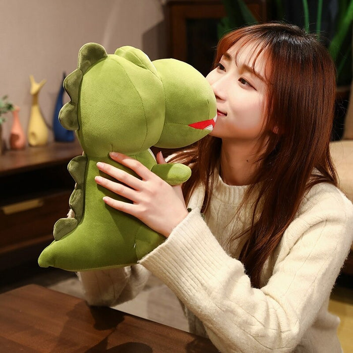 Cartoon Sitting Crocodile Plush Green Toy