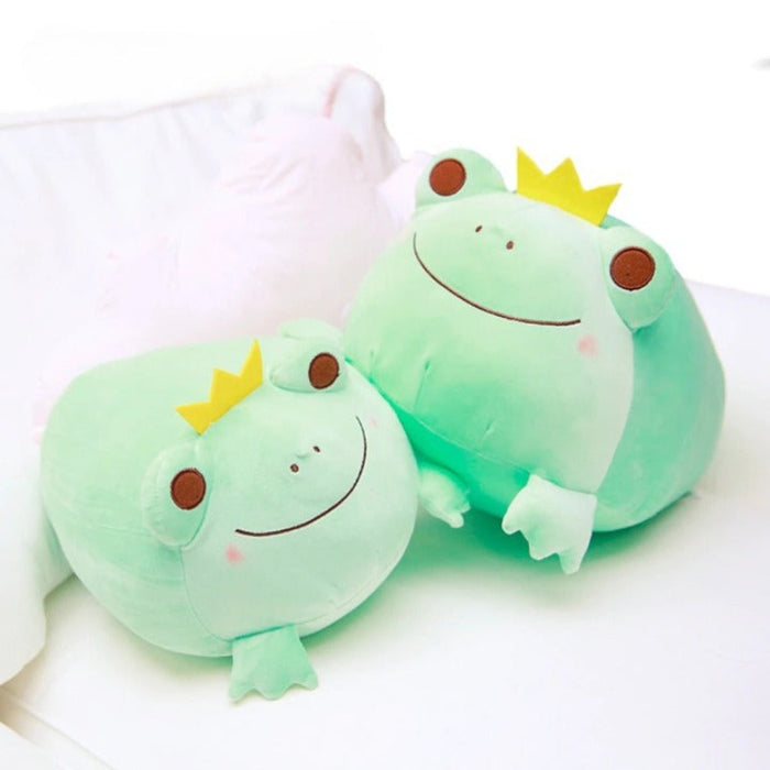 Crown Frog Plush Pillow