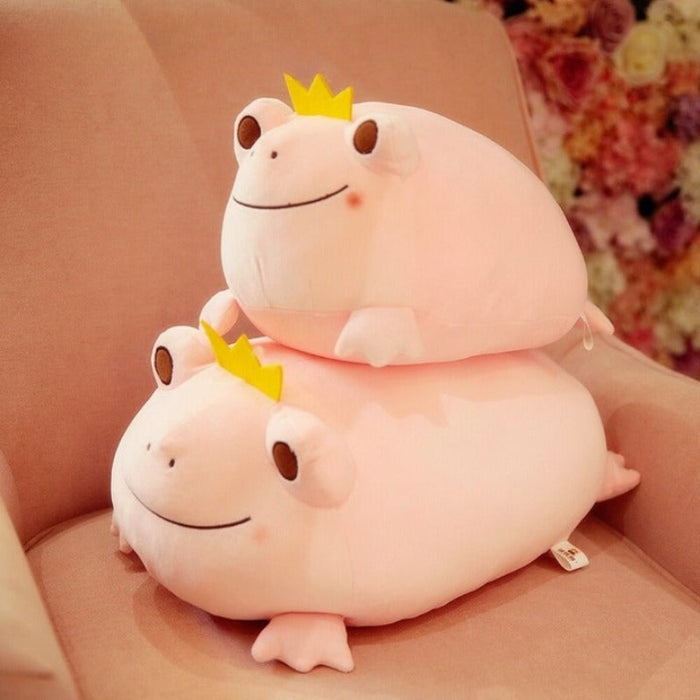 Crown Frog Plush Pillow