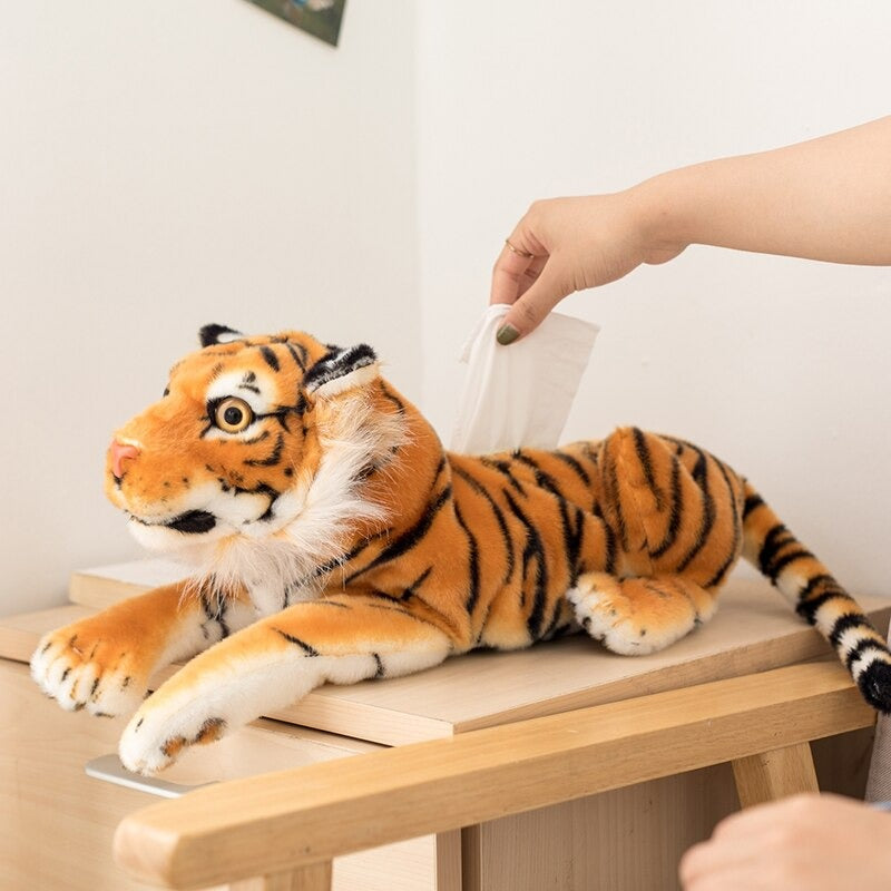 Tiger & Leopard Tissue Box Plush