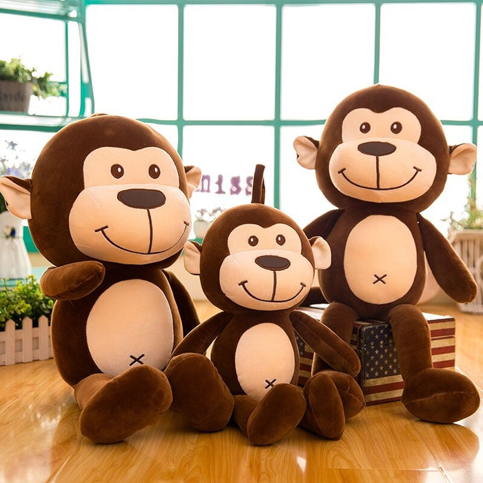 Cute Monkey Doll Brown Plush Toy