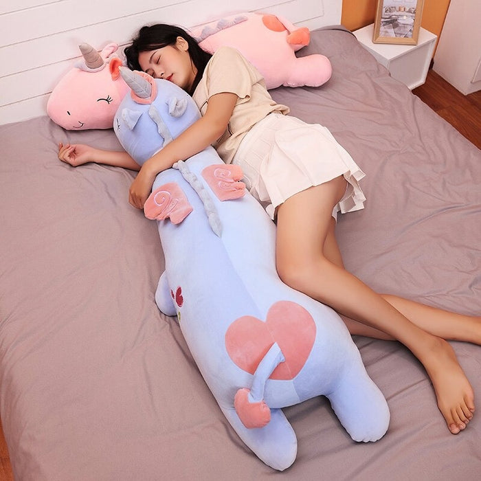 Long Pillow Unicorn Plush