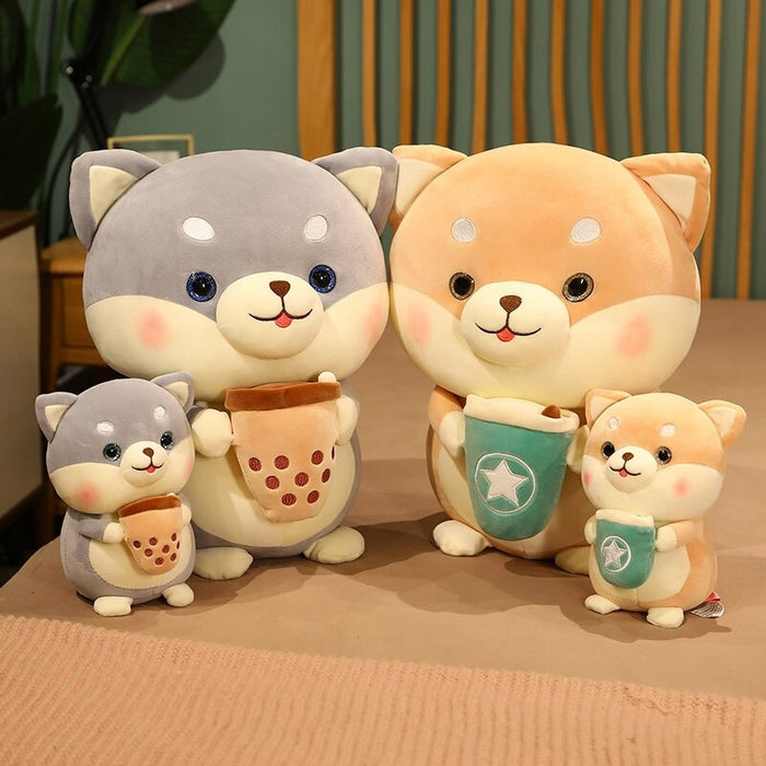 The Akita With Tea Plush Toy