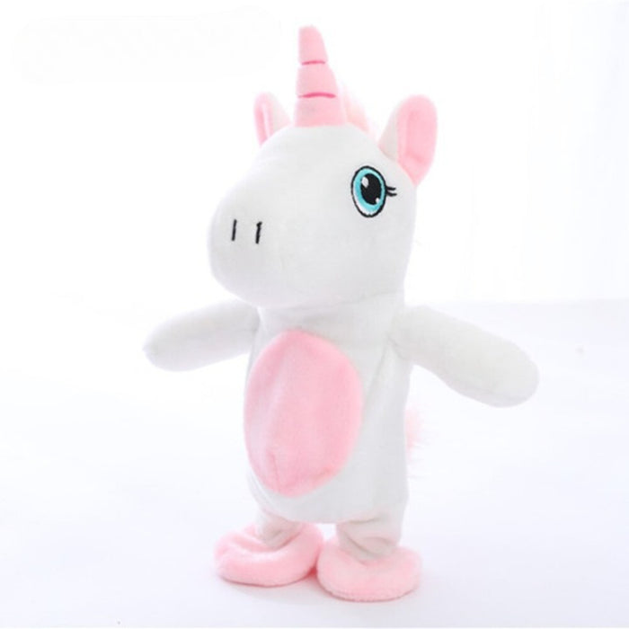 The White Standing Unicorn Plush Toy