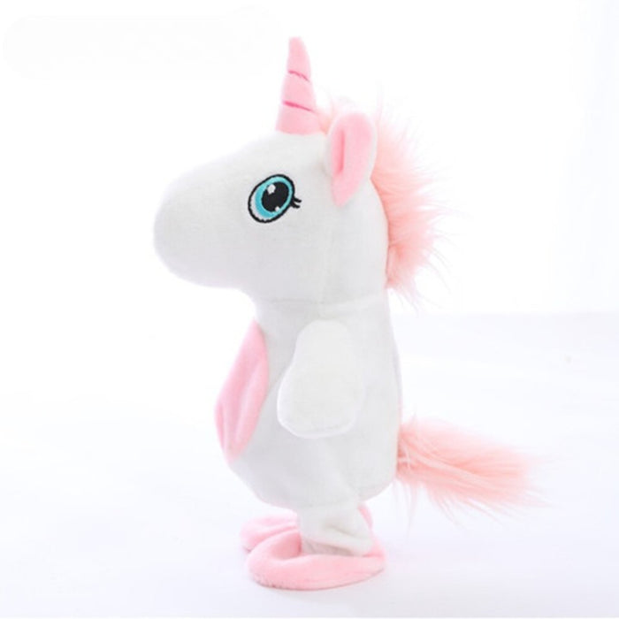 The White Standing Unicorn Plush Toy