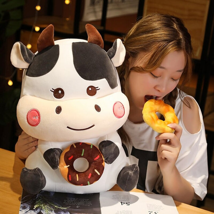 The Cow With Donut Plush Toy