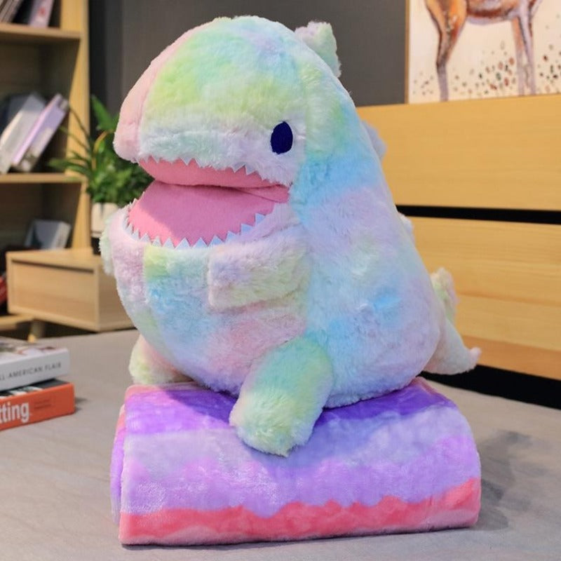 Colorful Dinosaur with Blanket