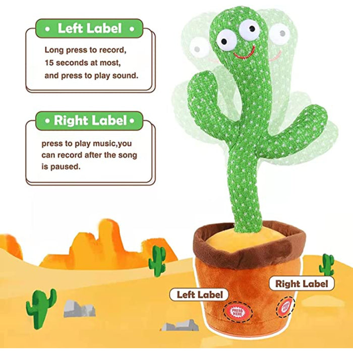 Dancing And Talking Electric Cactus Toy For Kids