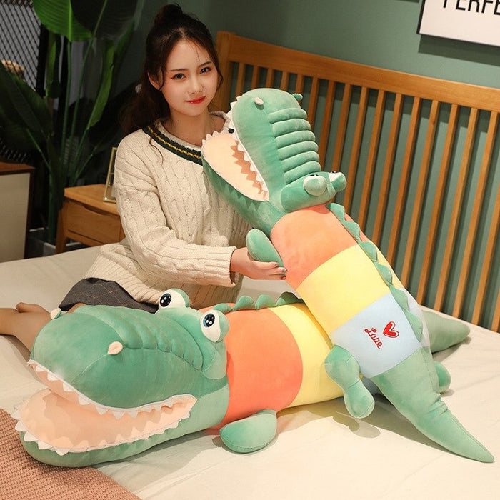 Colorful Open Mouth Crocodile Plush