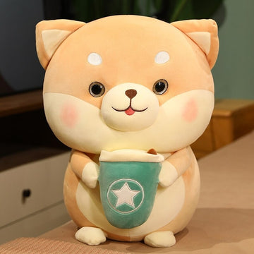 The Akita With Tea Plush Toy