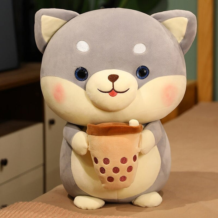 The Akita With Tea Plush Toy