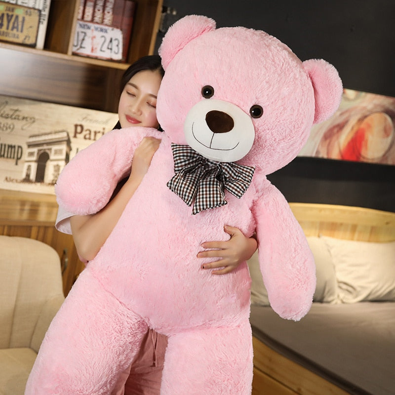 pink fluffy teddy bear