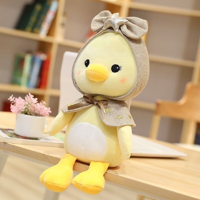 The Duck With Star Plush Pillow