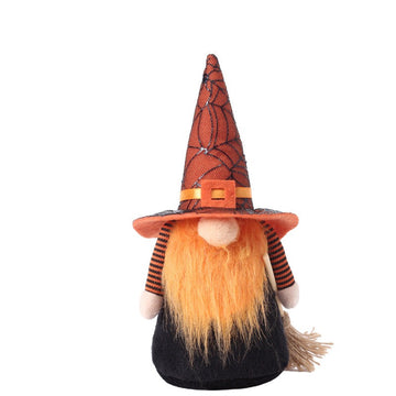 Halloween Faceless Old Dwarf Man And Witch Toy