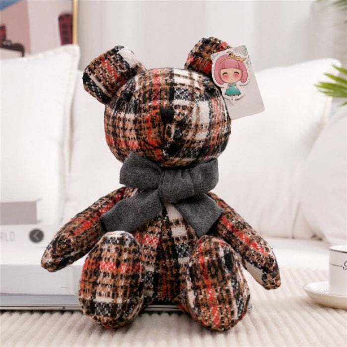 The Wool Plaid Teddy Plush Toy