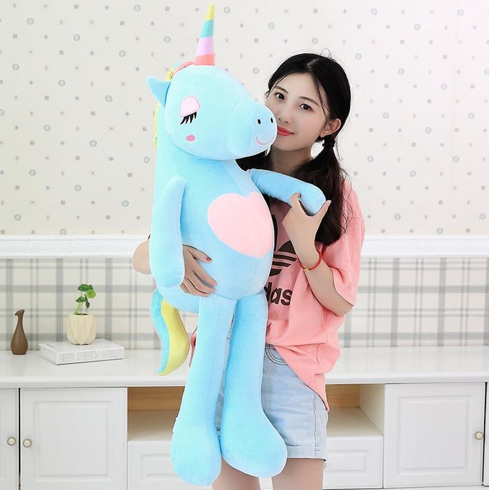 The Long Rainbow Unicorn Plush Toy