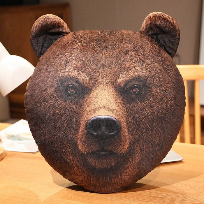 The Animal Head Plush Pillow