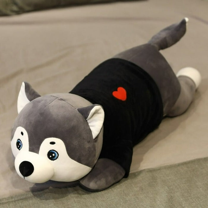 Stuffed Lying Husky Plush