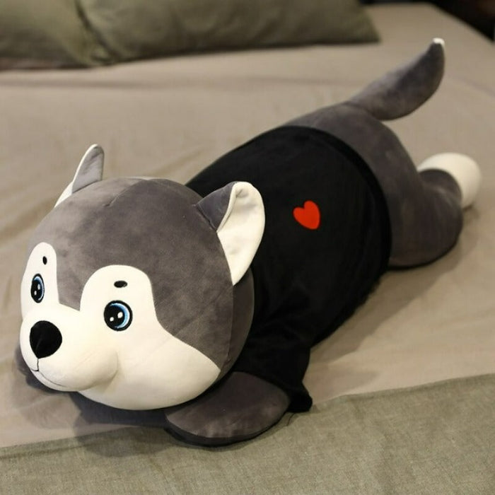 Stuffed Lying Husky Plush