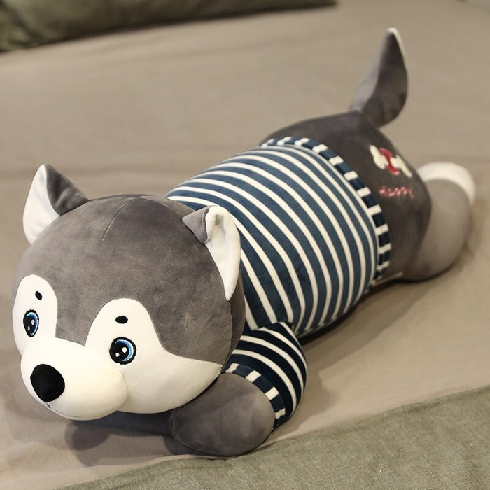 Stuffed Lying Husky Plush