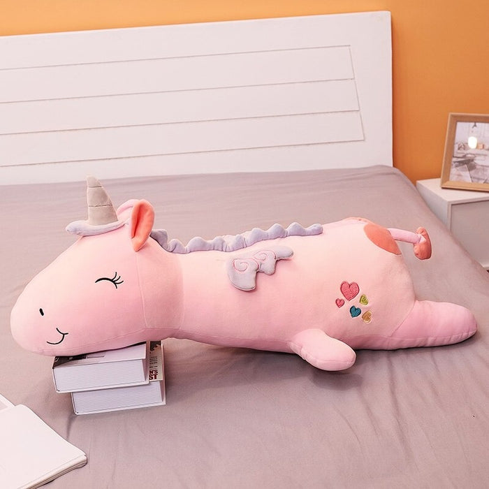 Long Pillow Unicorn Plush