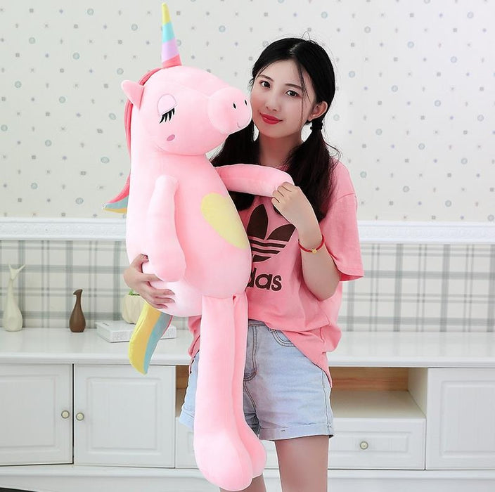 The Long Rainbow Unicorn Plush Toy